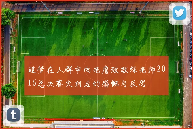 追梦在人群中向老詹致敬绿老师2016总决赛失利后的感慨与反思